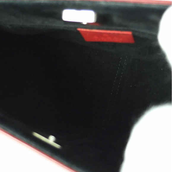 Gucci Bamboo Shoulder Bag Red Black - Picture 9 of 10